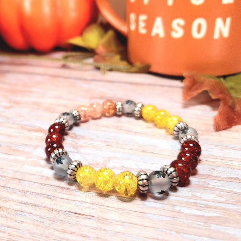 Harvest Leaf Beaded Bracelet