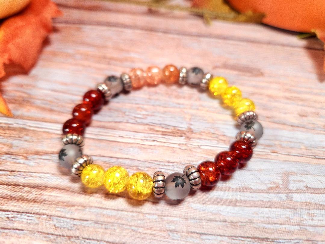 Harvest Leaf Beaded Bracelet