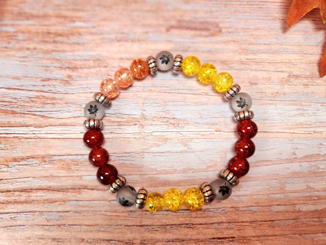 Harvest Leaf Beaded Bracelet
