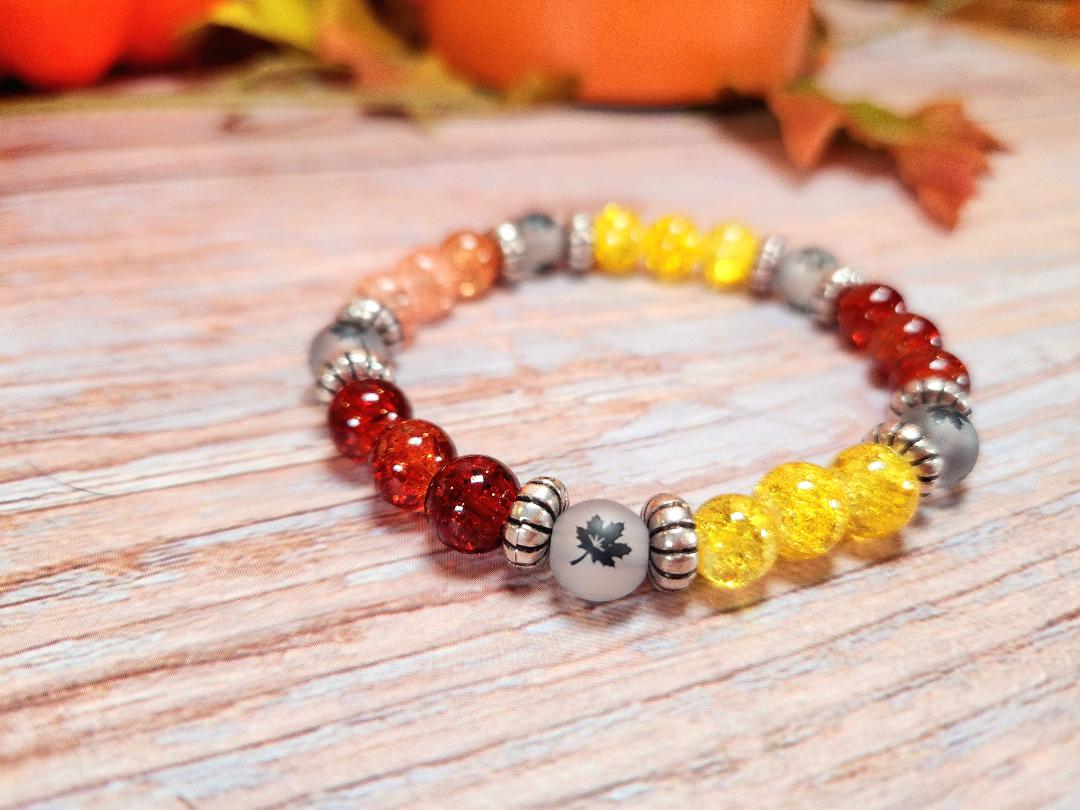 Harvest Leaf Beaded Bracelet