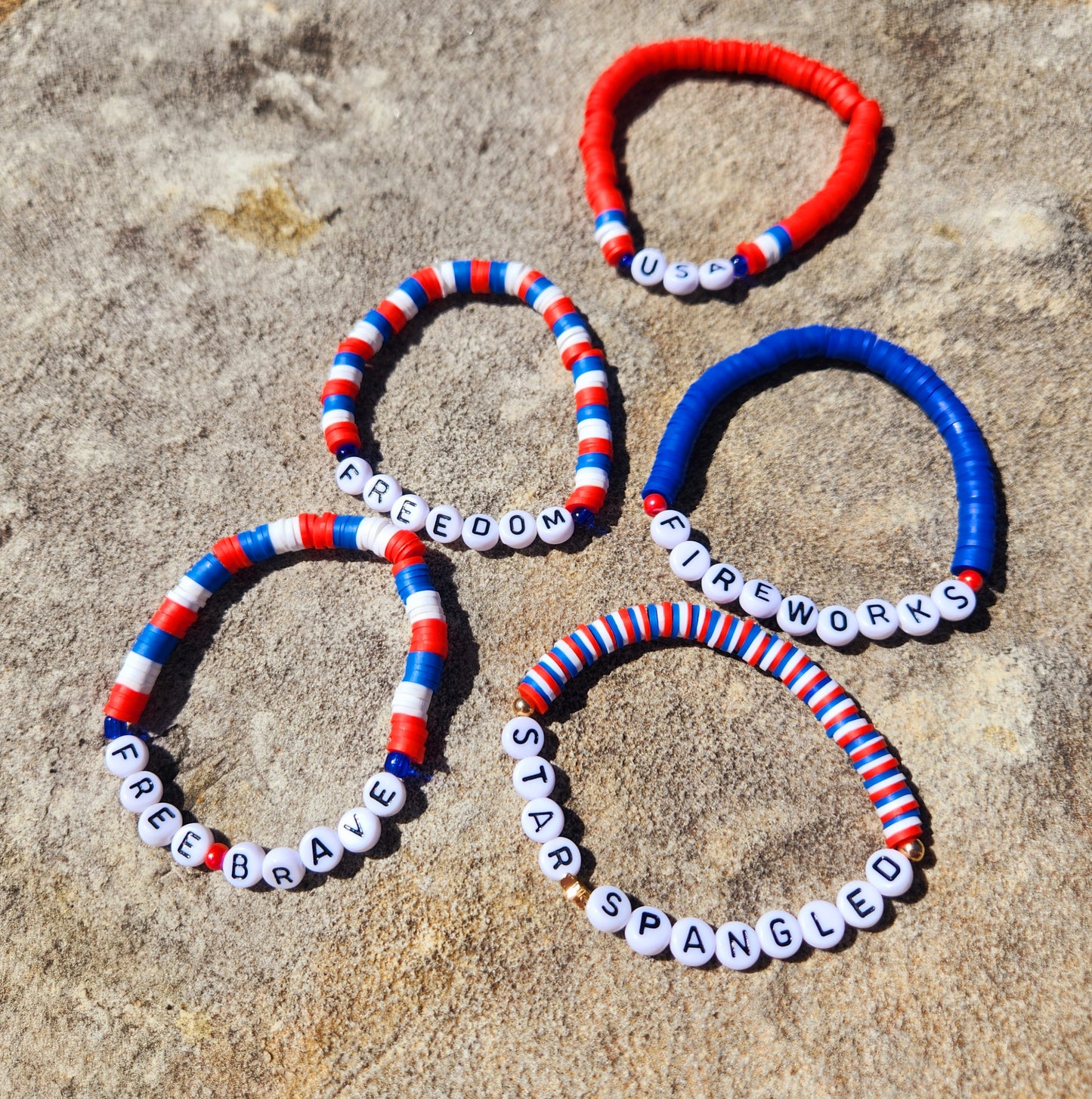 Patriotic Clay Bracelets