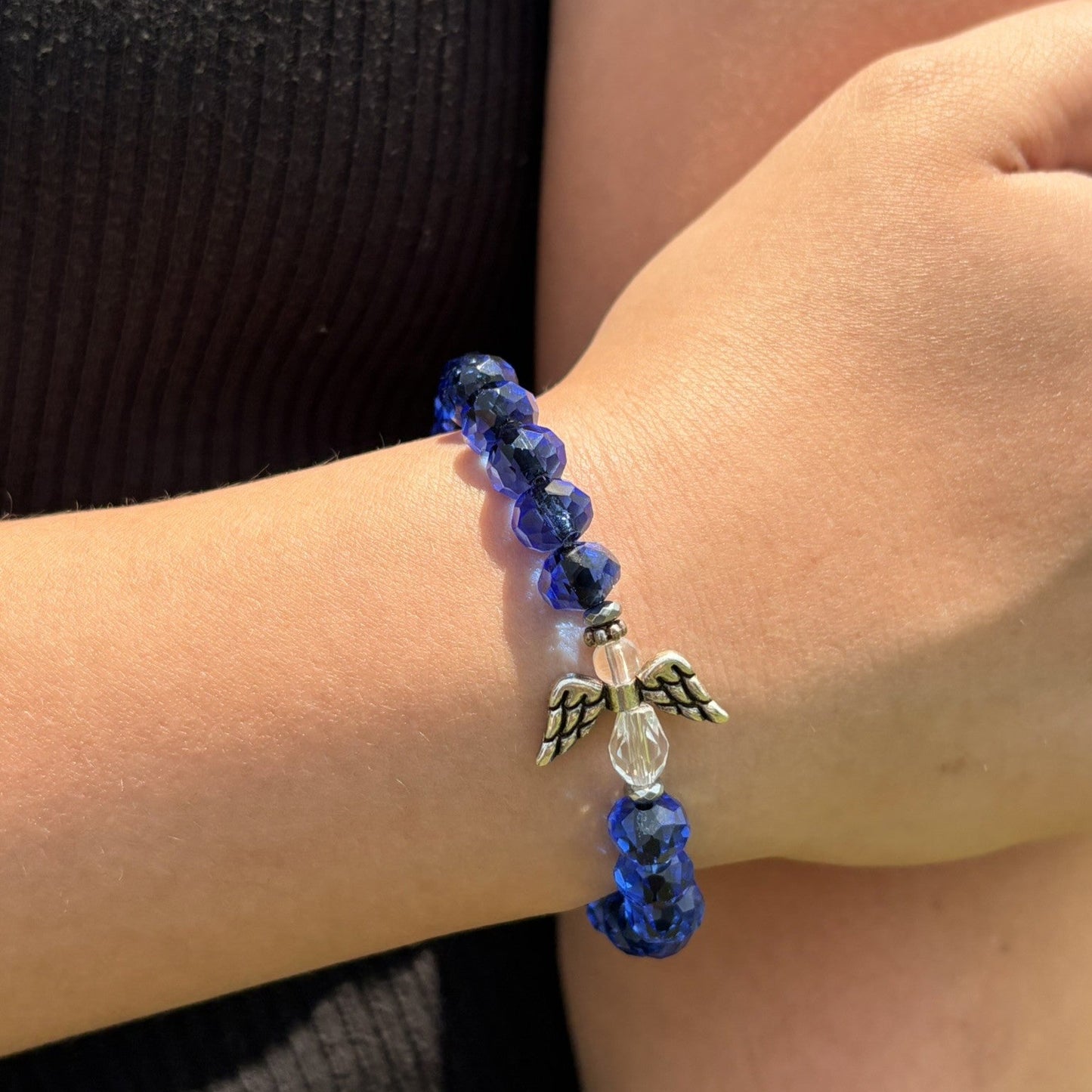 Back the Blue Beaded Bracelet
