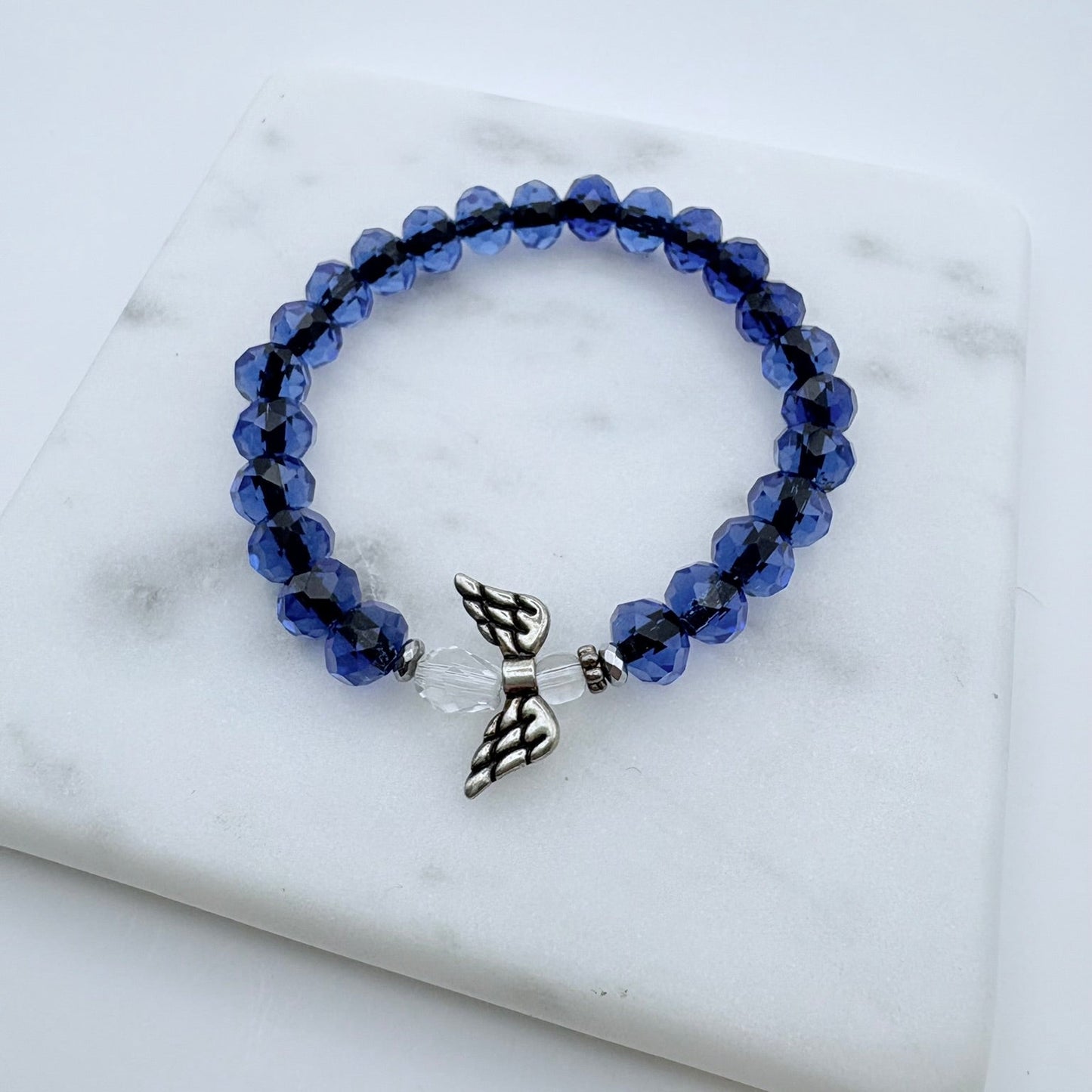Back the Blue Beaded Bracelet