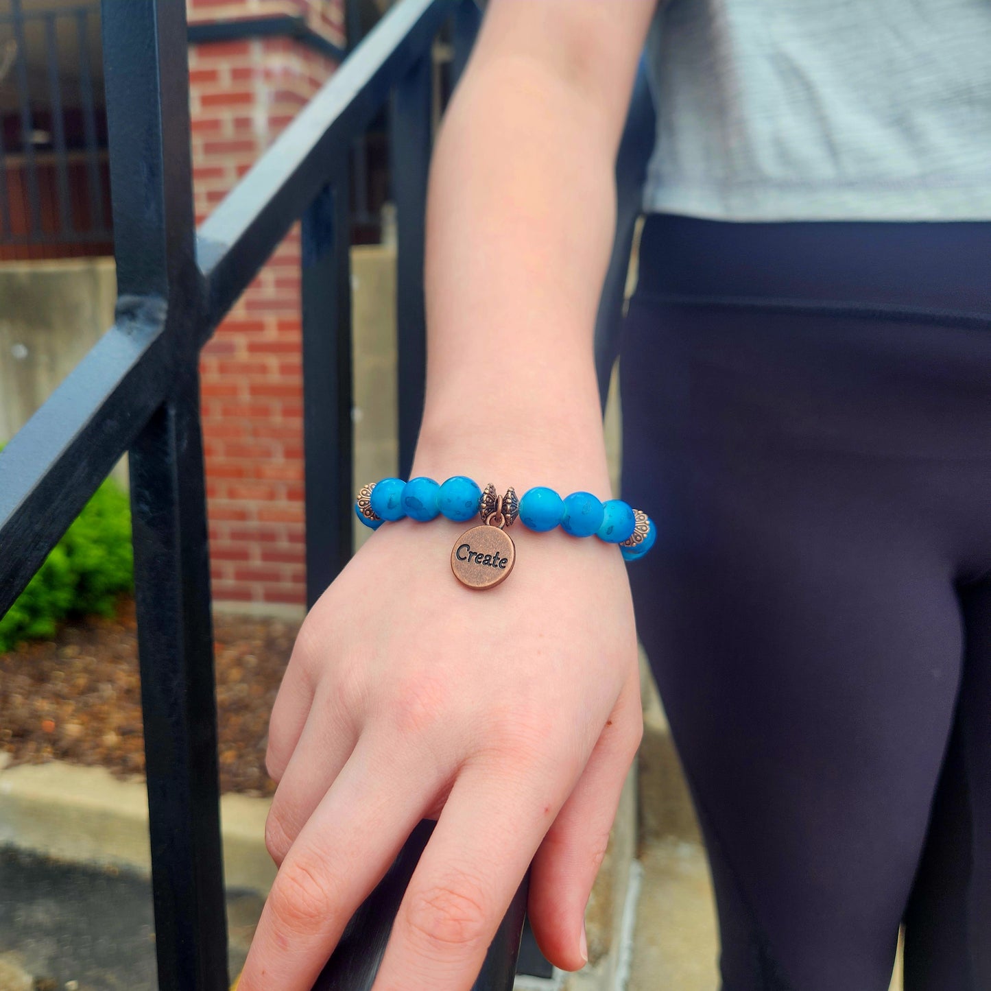 Create Positive Message Charm Beaded Bracelet