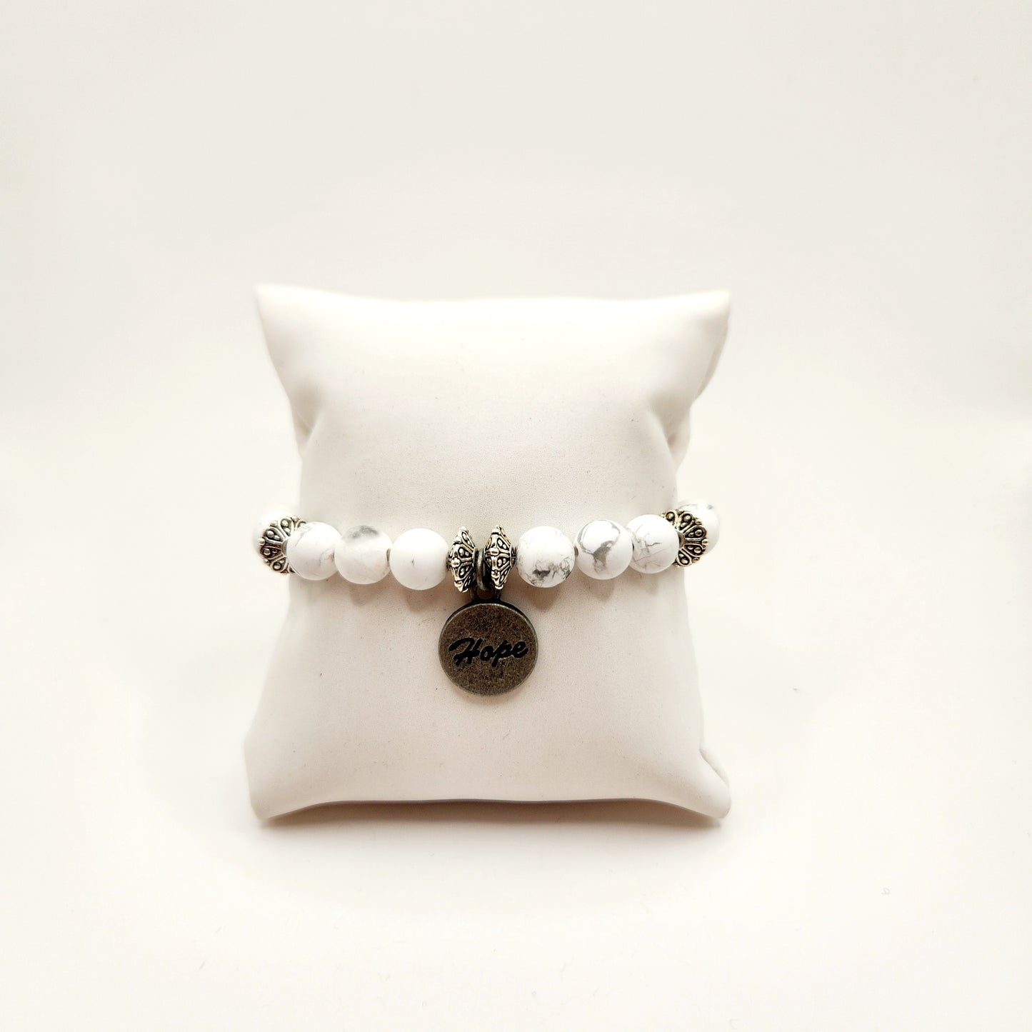 Hope Positive Message Charm Beaded Bracelet