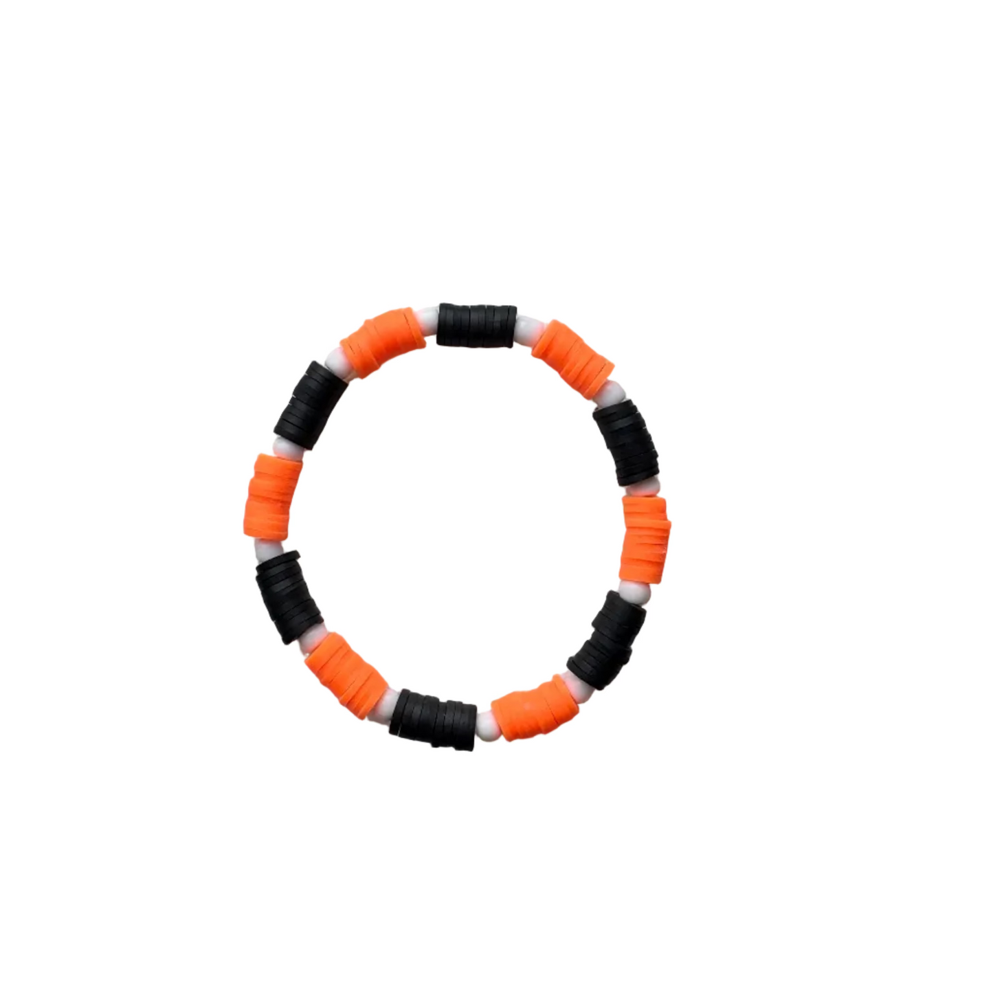 Black and Orange Beaded Bracelet