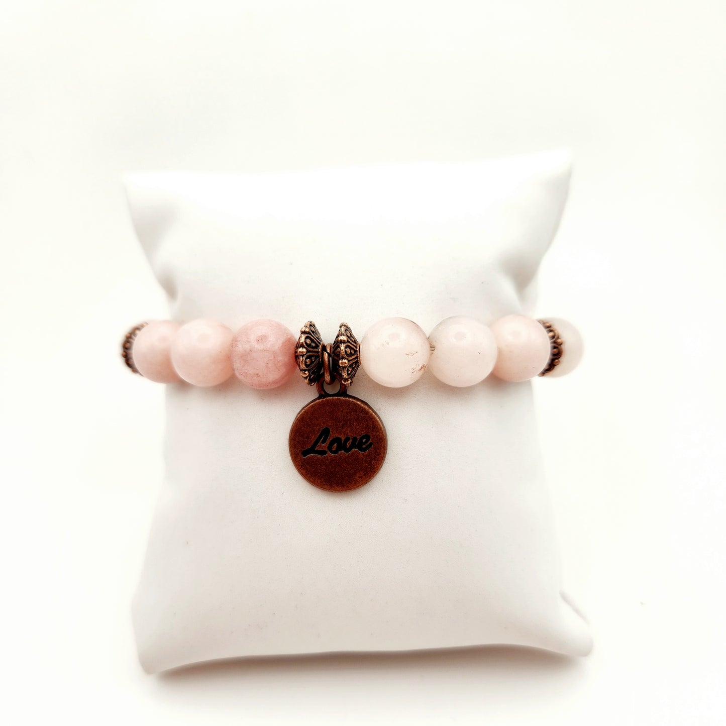 Love Positive Message Charm Beaded Bracelet