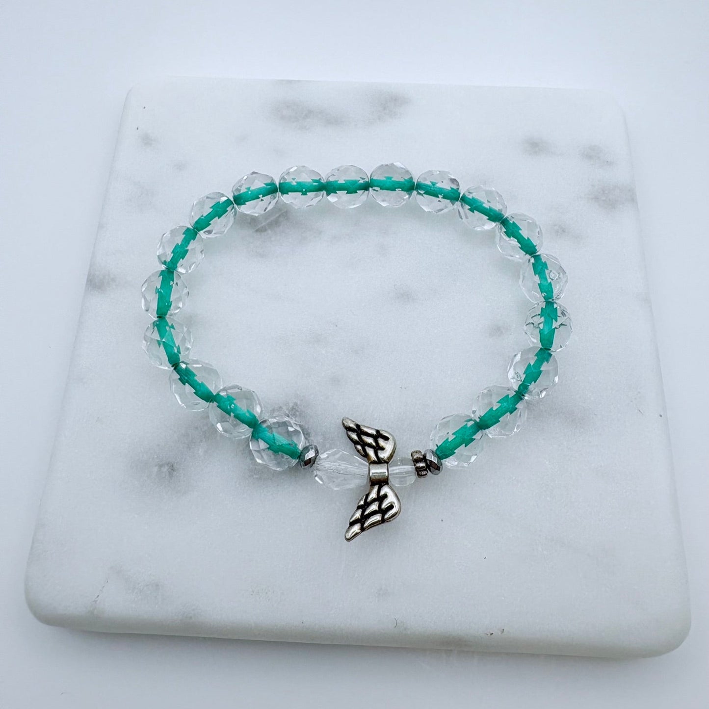 Thin Green Line Beaded Bracelet