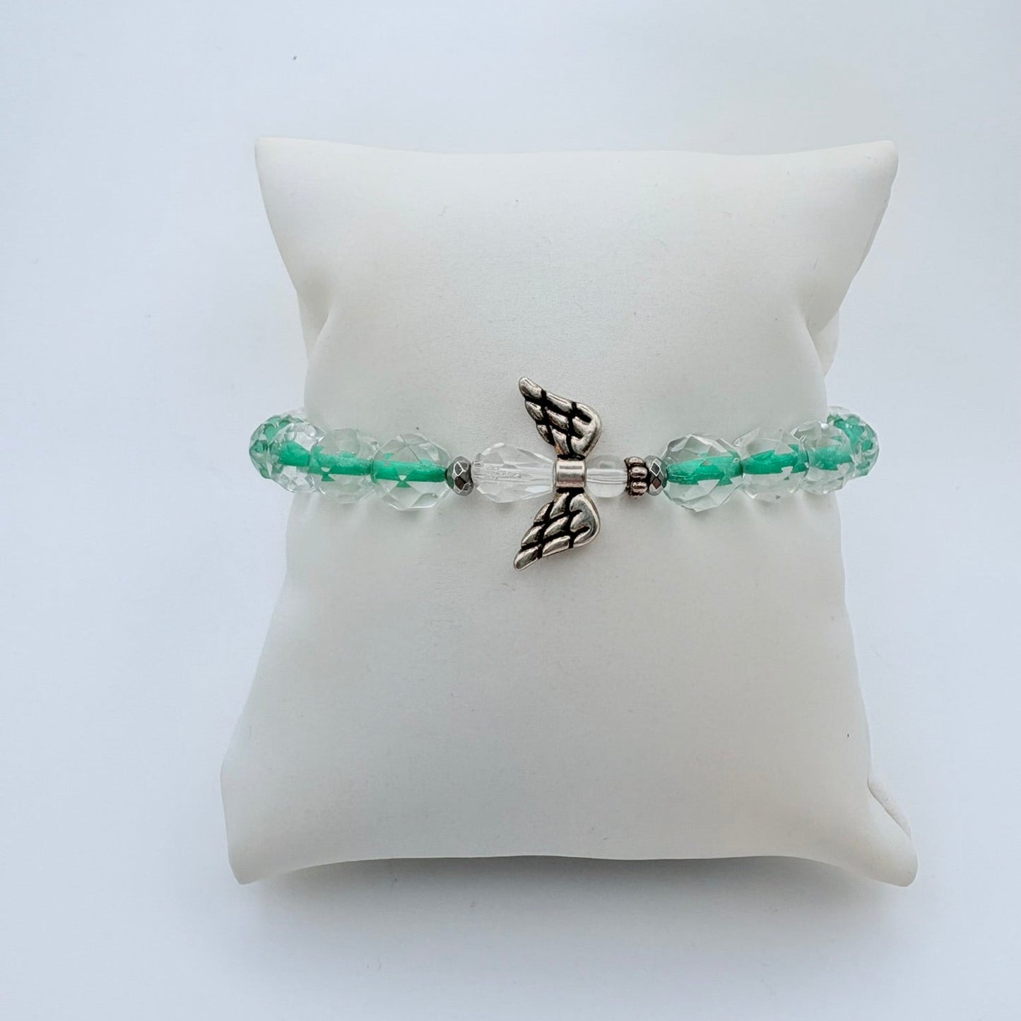 Thin Green Line Beaded Bracelet
