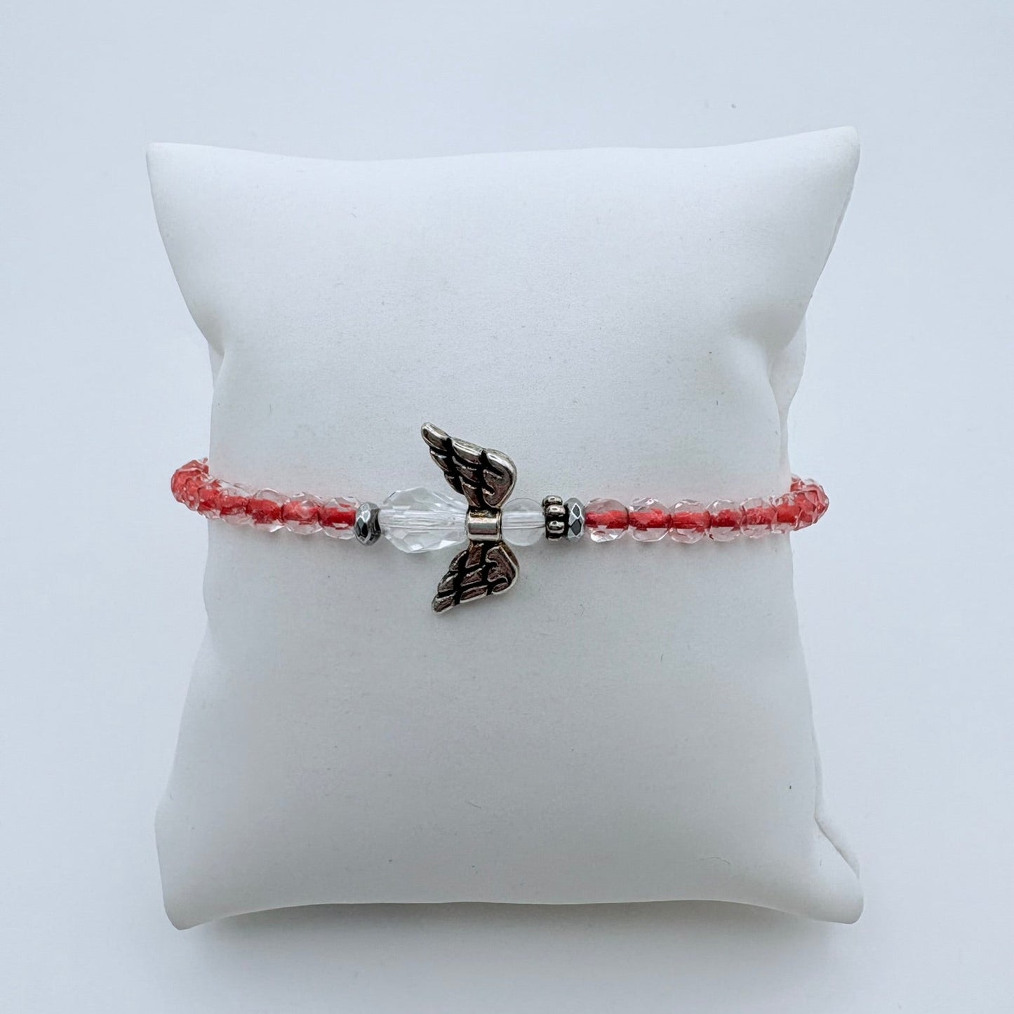 Thin Red Line Beaded Bracelet