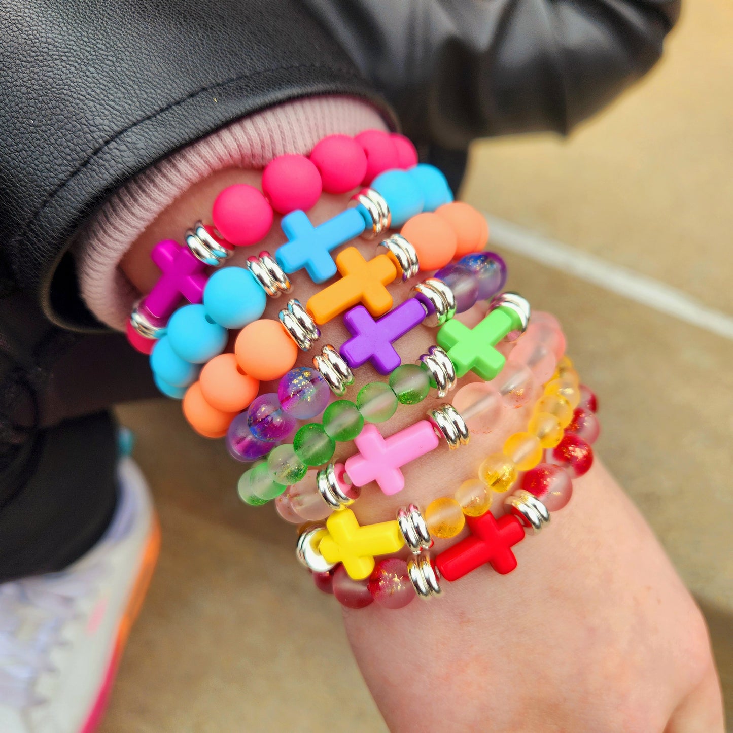 Kids Cross Beaded Bracelet