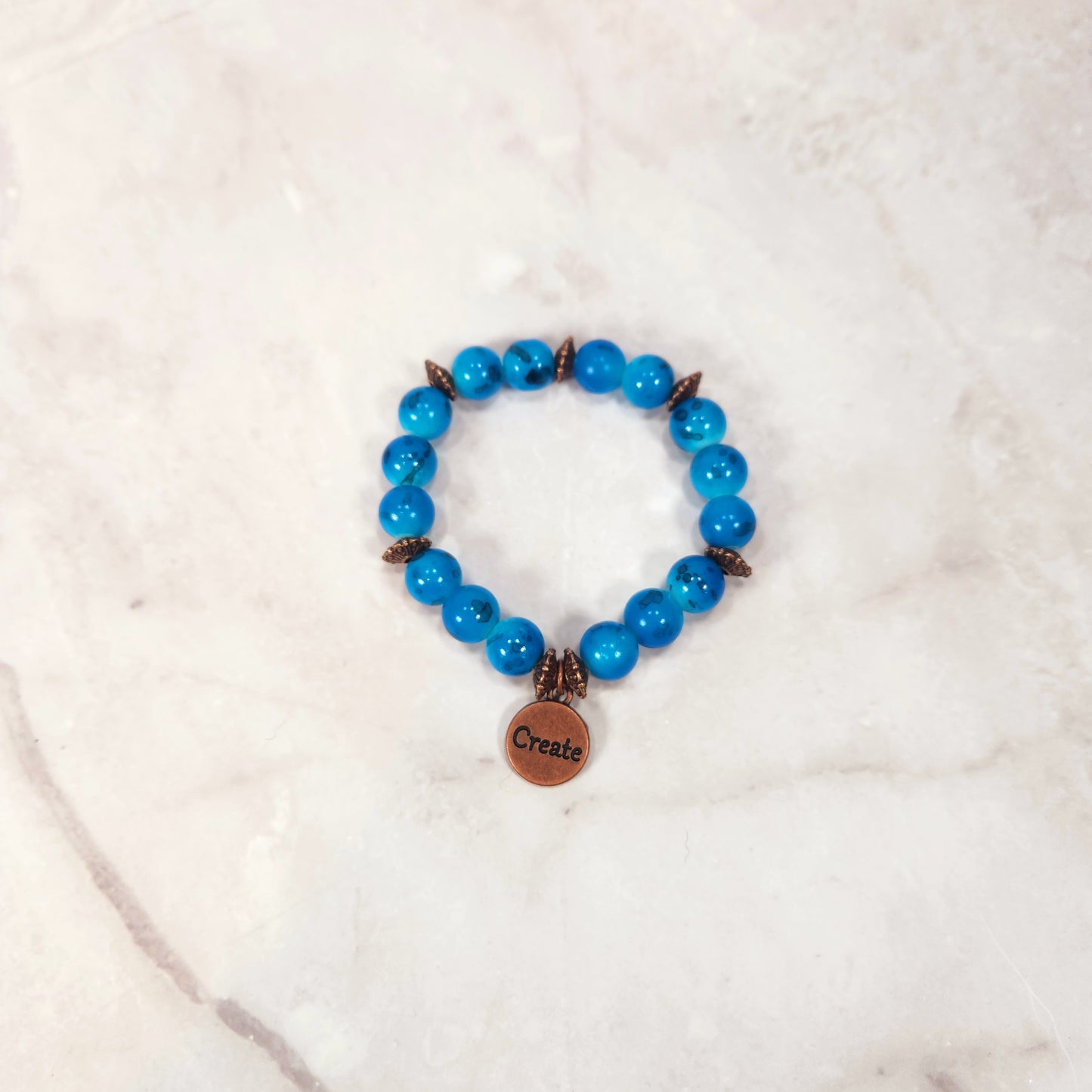 Create Positive Message Charm Beaded Bracelet