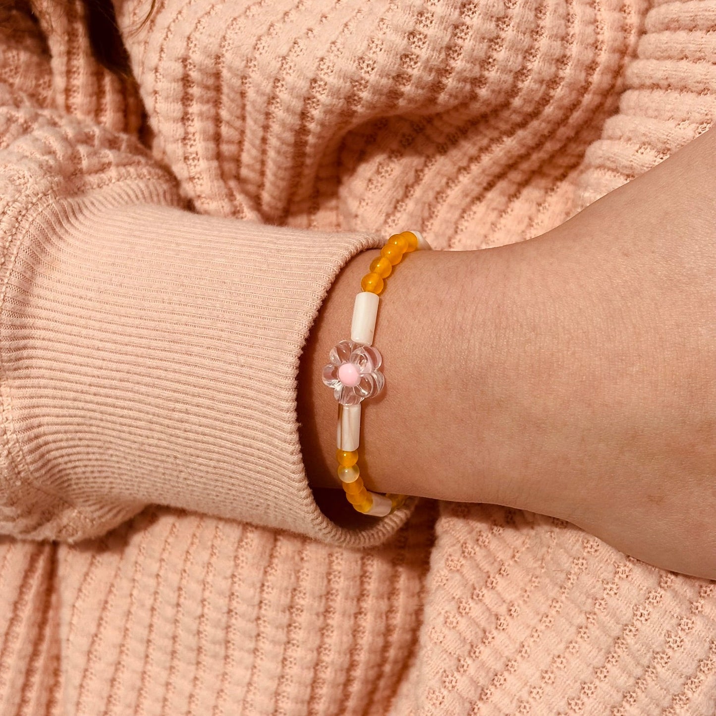 Sunshine Blossom Beaded Bracelet