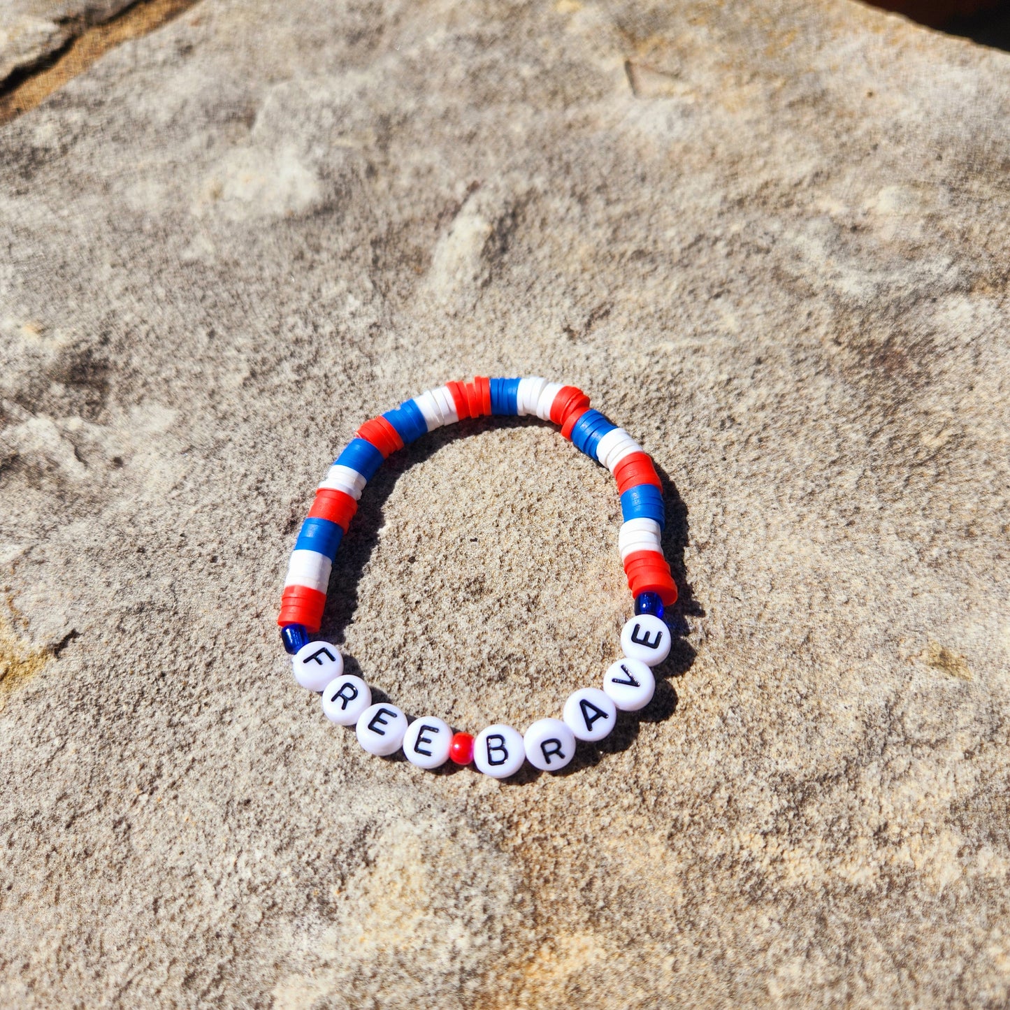 Free and Brave Clay Beaded Bracelet