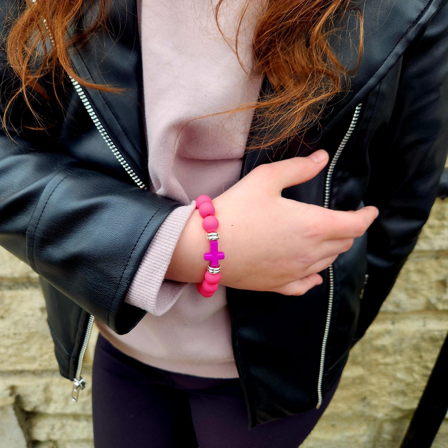 Kids Cross Beaded Bracelet