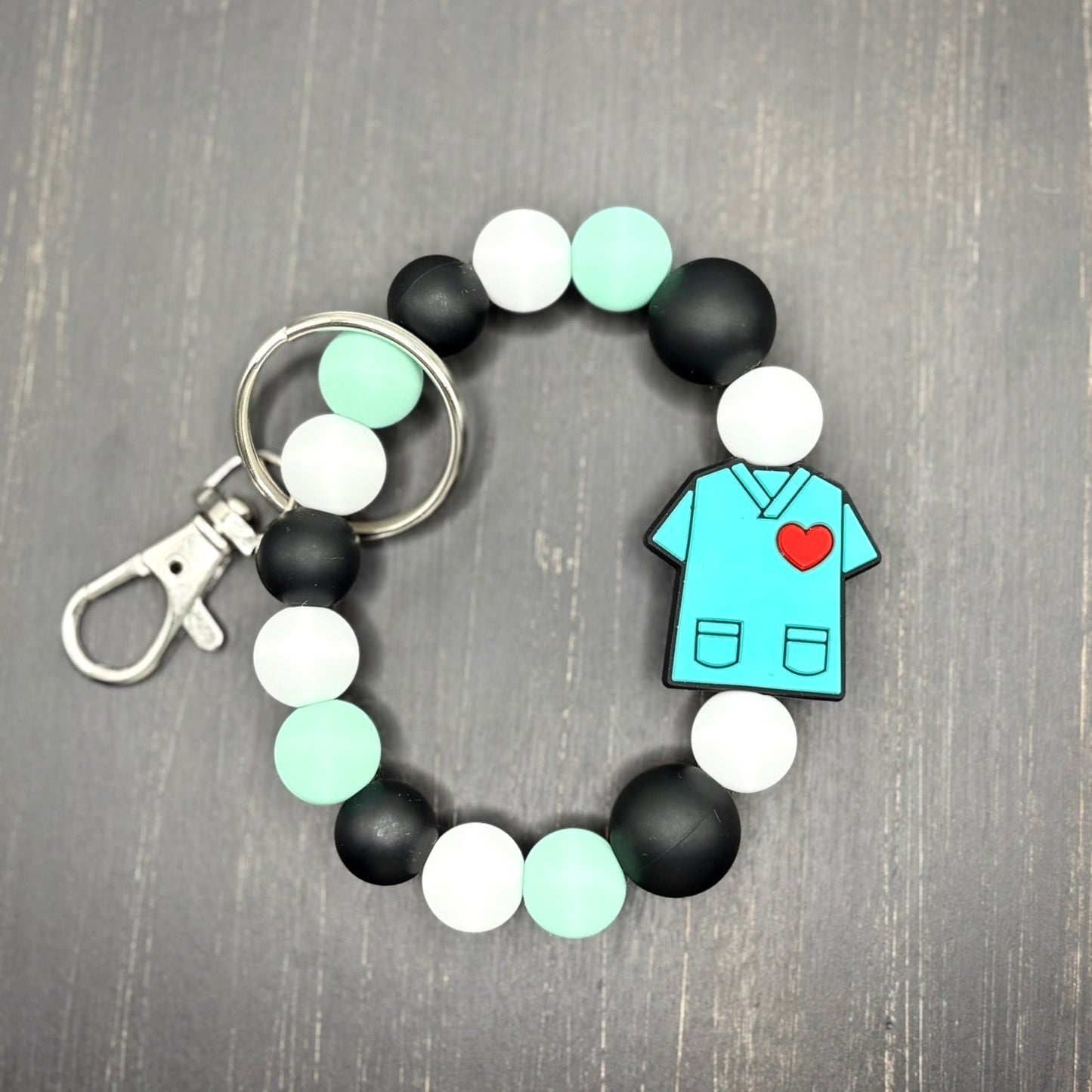 Nurse Silicone Beaded Wristlet