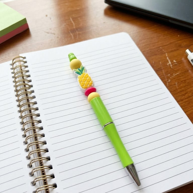 Pineapple Silicone Beaded Pen