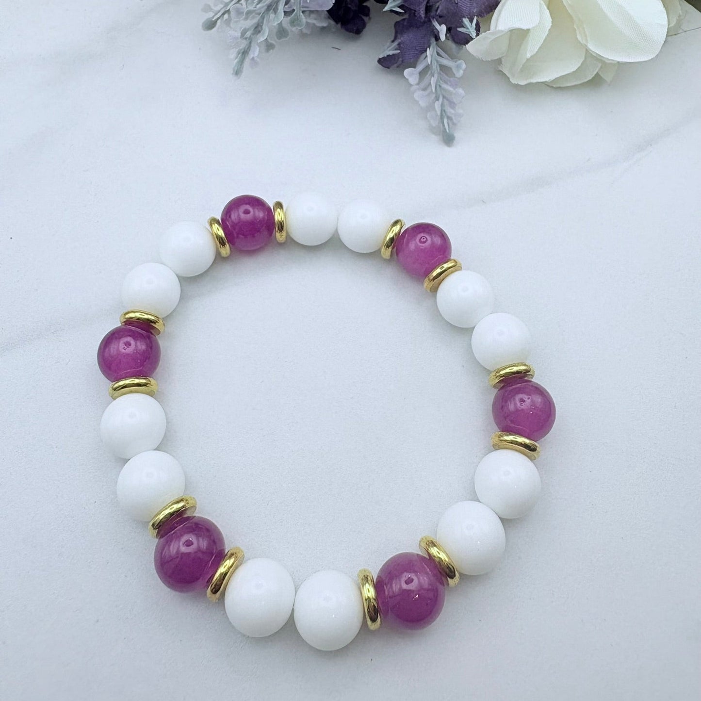 Lilac Luxe Beaded Bracelet