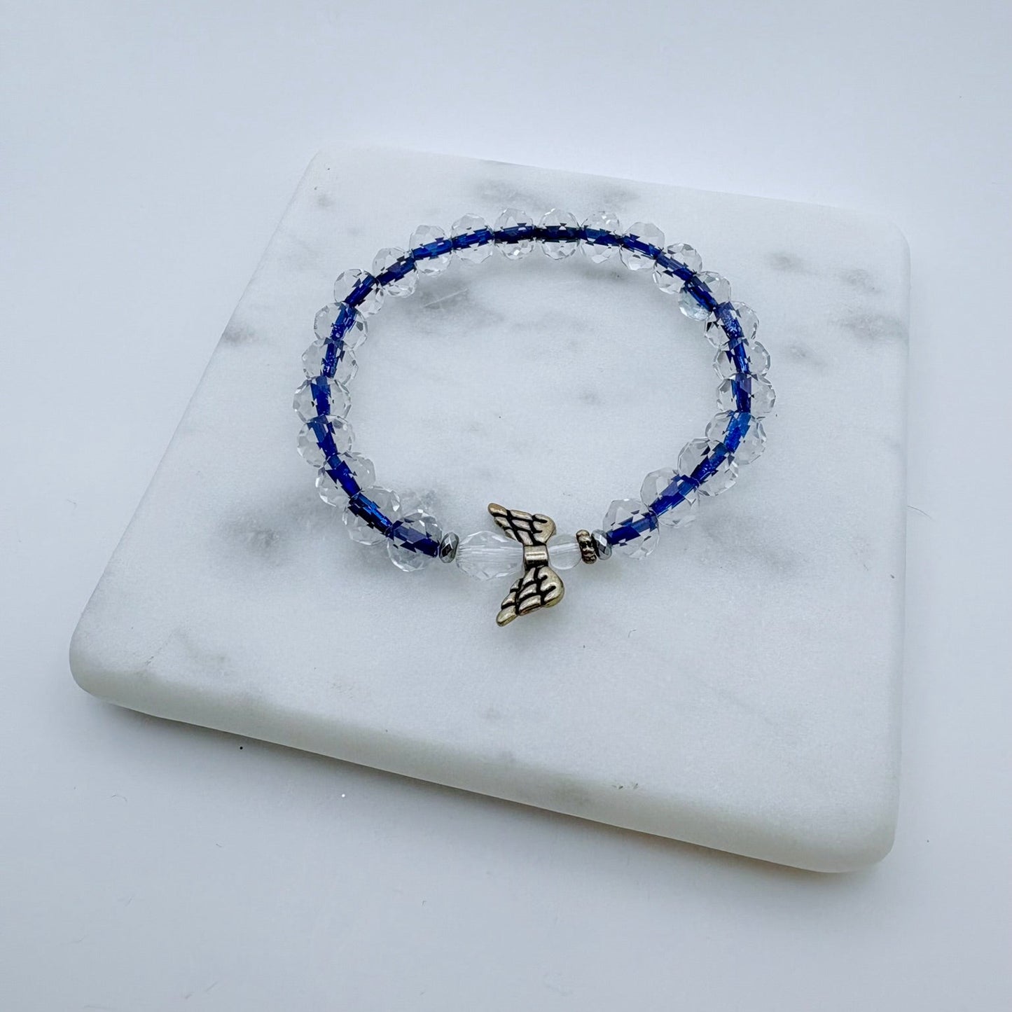 Thin Blue Line Beaded Bracelet