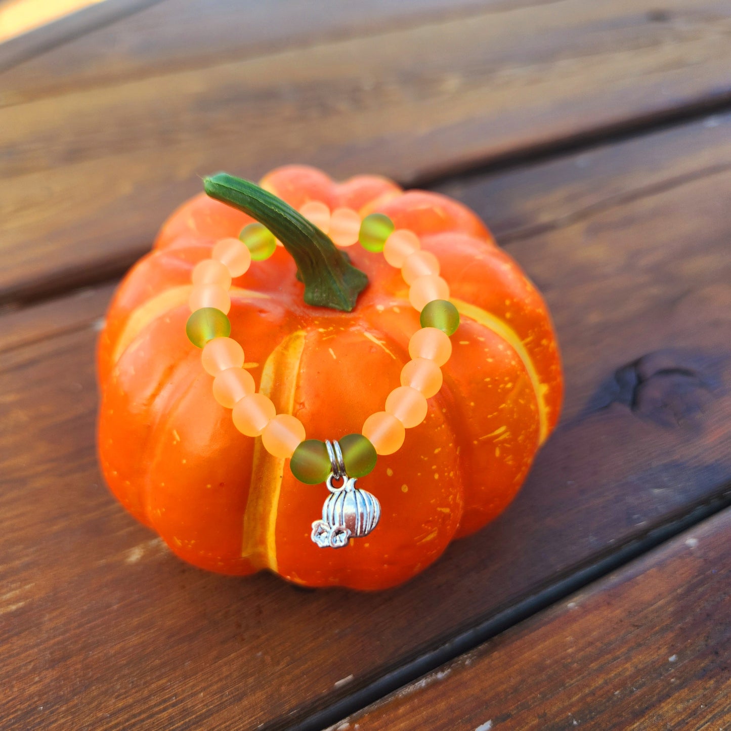 Toddler Kids Pumpkin Charm Bracelet