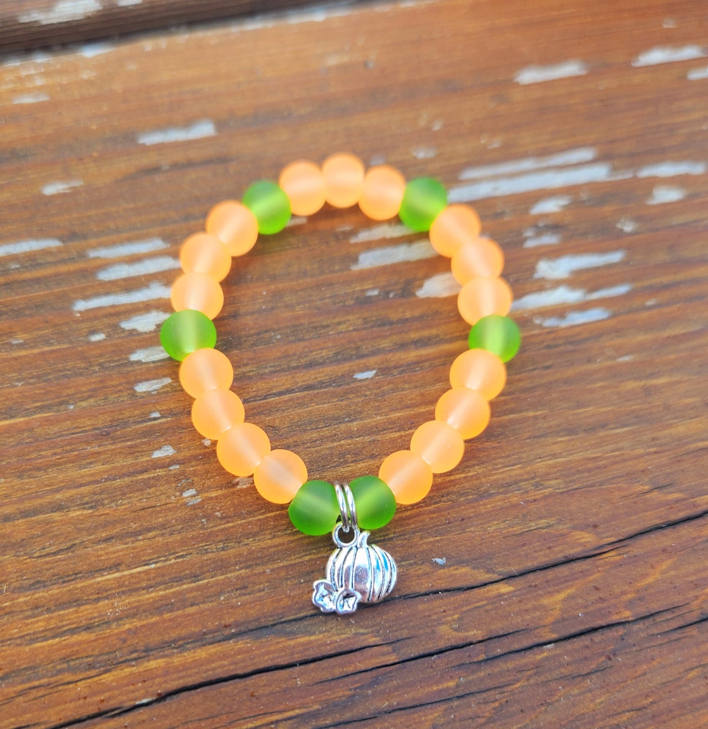 Toddler Kids Pumpkin Charm Bracelet