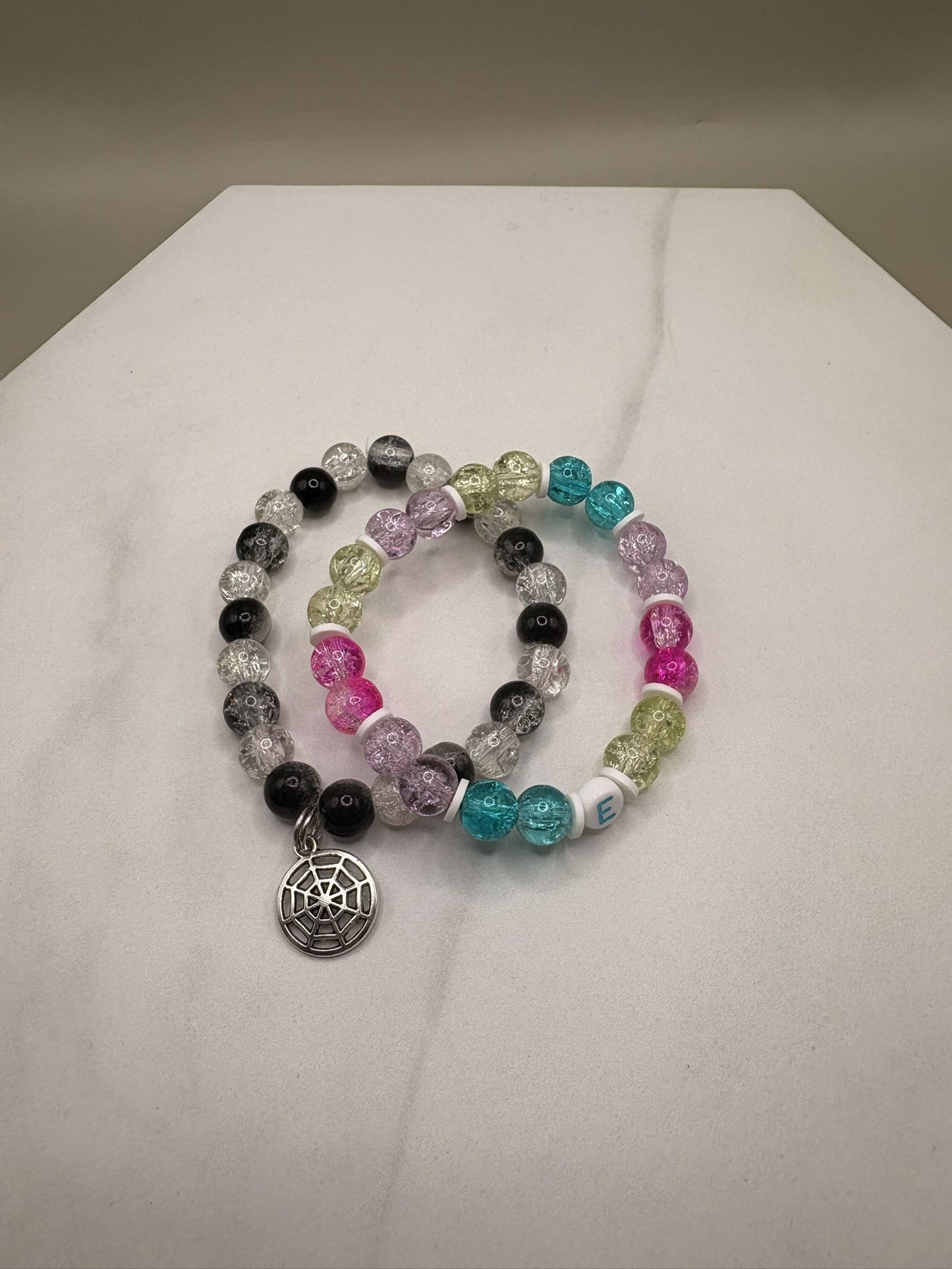 Wednesday Inspired Beaded Bracelet Set