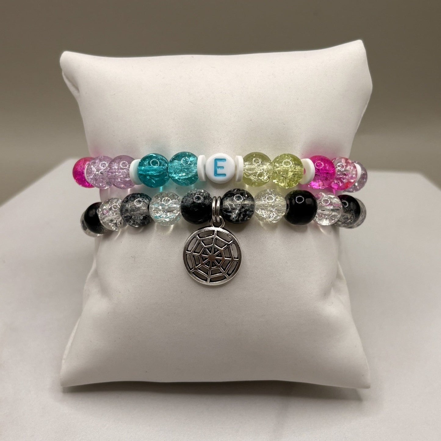 Wednesday Inspired Beaded Bracelet Set