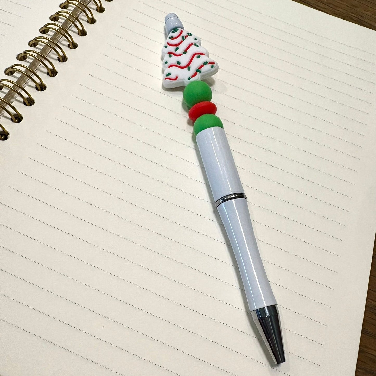 Christmas Tree Cake Beaded Pen