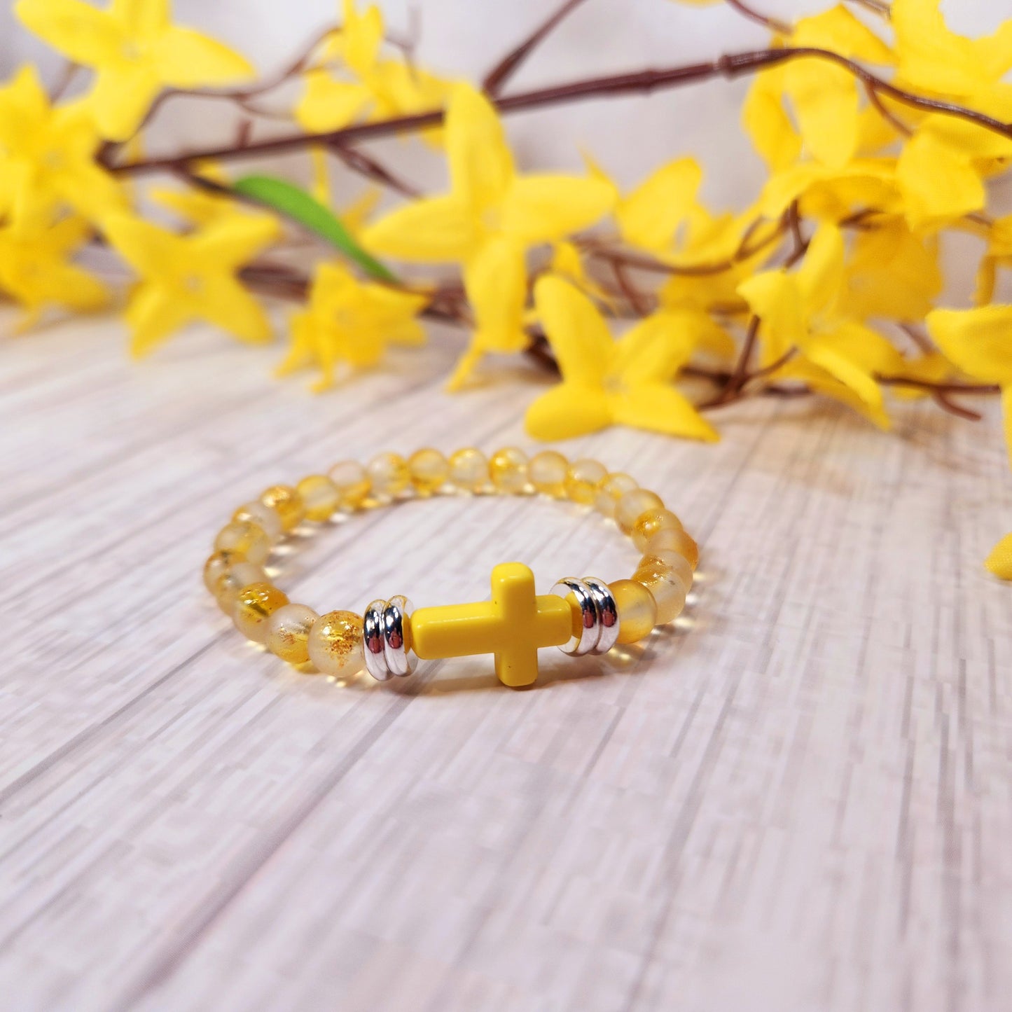 Kids Cross Beaded Bracelet