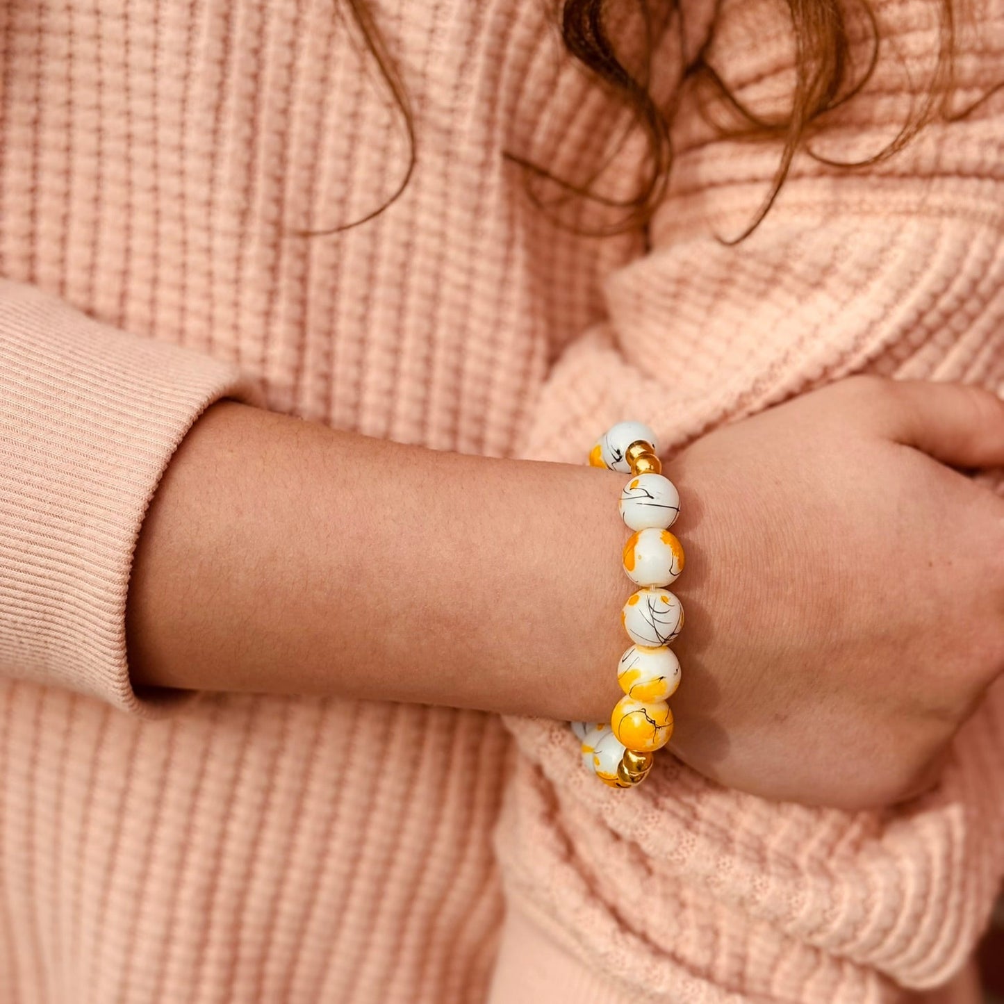 Sunburst Bloom Beaded Bracelet