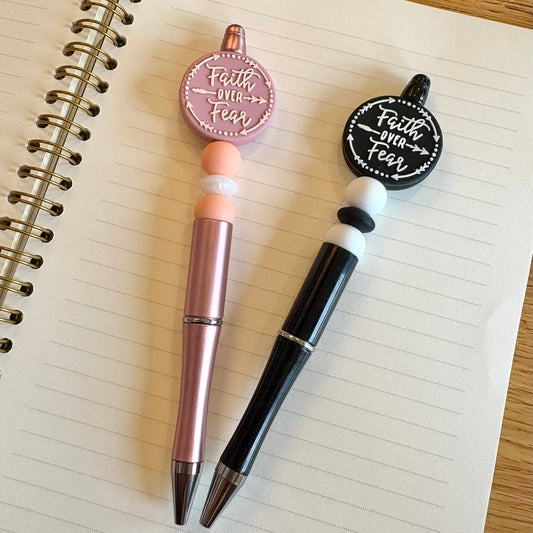 Faith Over Fear Beaded Pen