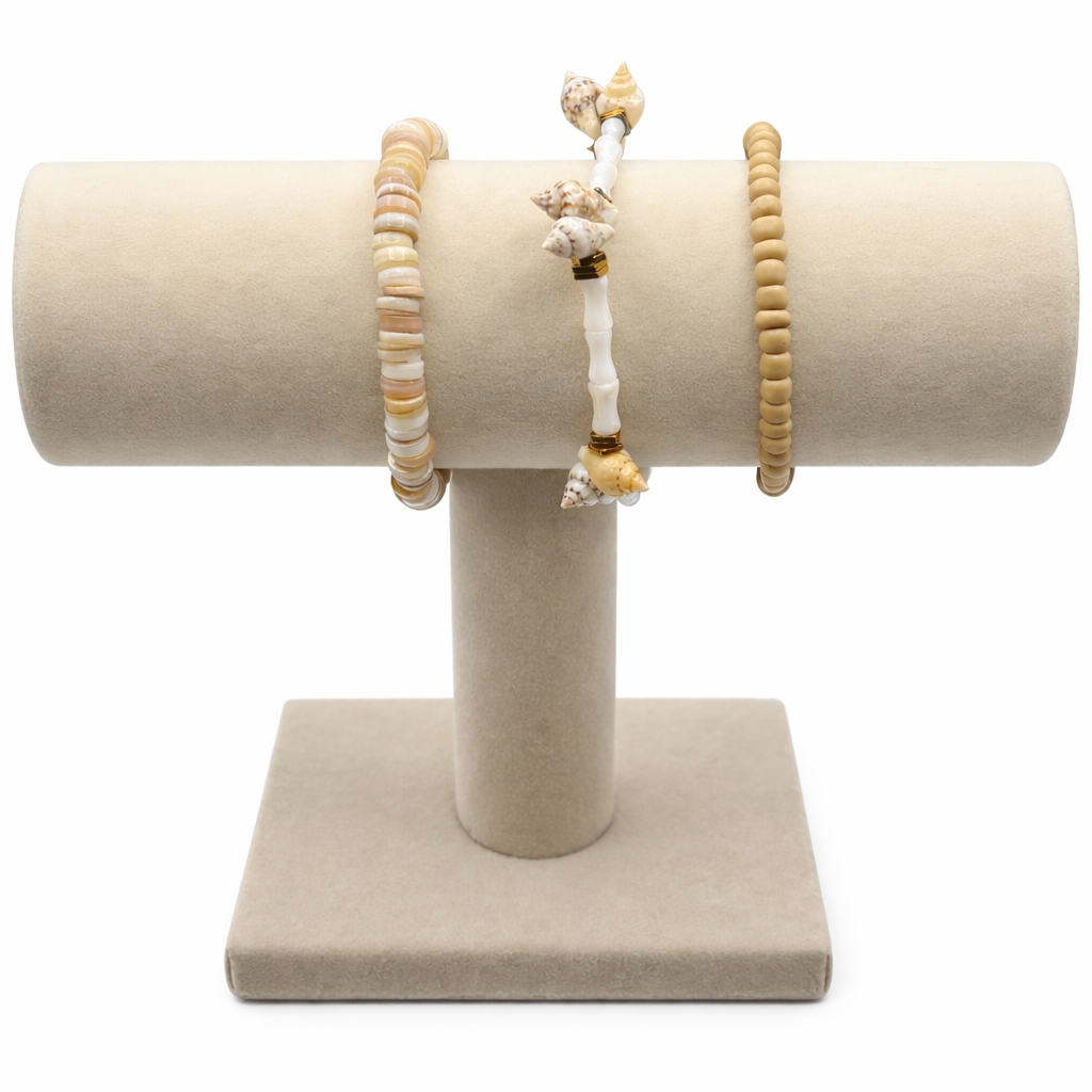Salt and Sand Stack Beaded Bracelet