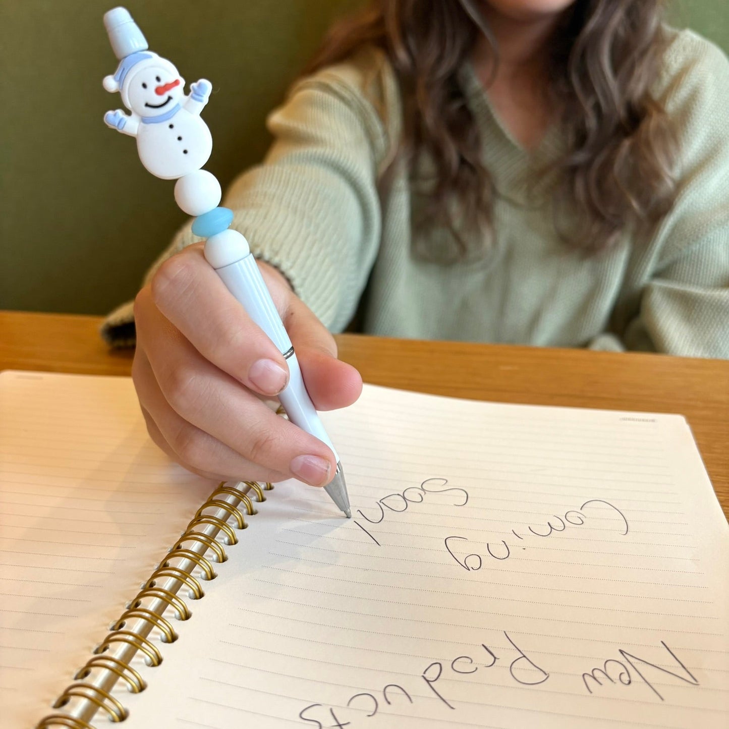 Snowman Beaded Pen