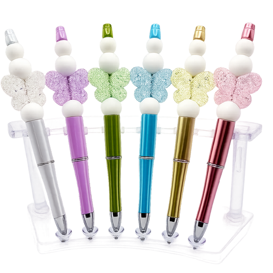 Pastel Butterfly Beaded Pen