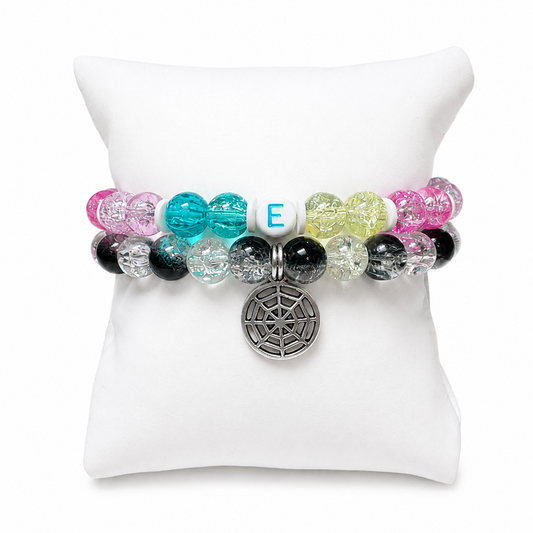 Wednesday Inspired Beaded Bracelet Set