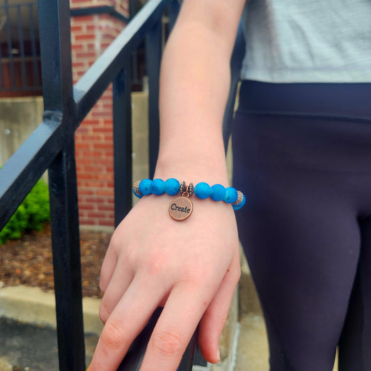 Create Positive Message Charm Beaded Bracelet