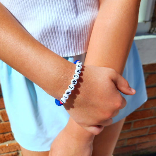 Fireworks Clay Beaded Bracelet