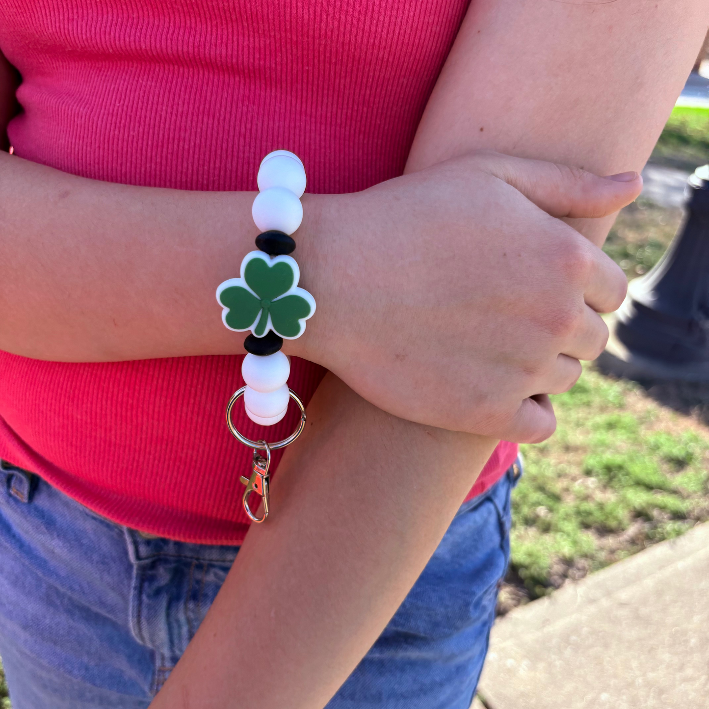 Shamrock Silicone Wristlet