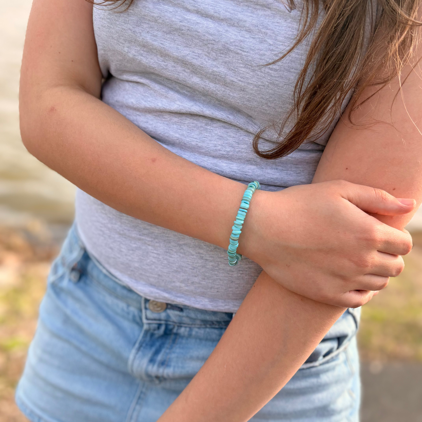 Coastal Drift Beaded Shell Bracelet