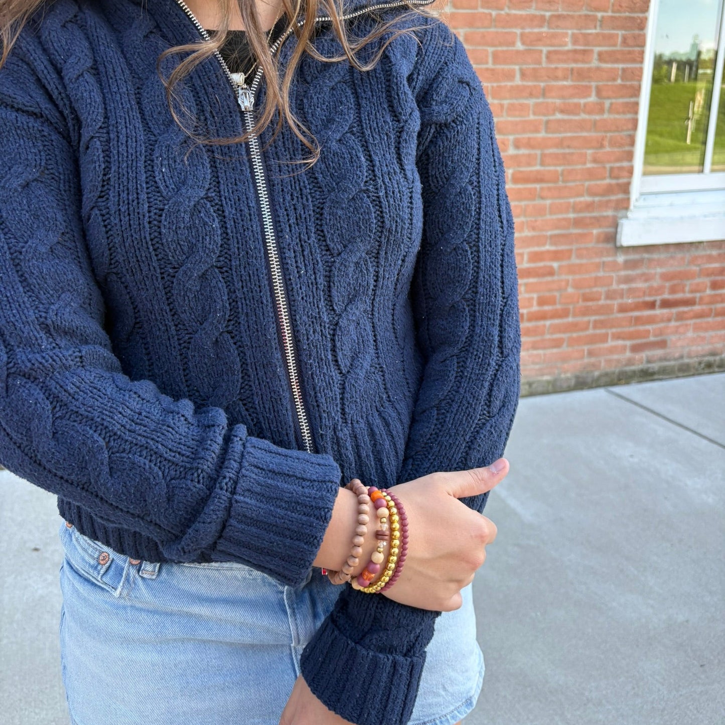 Cinnamon Spice Beaded Bracelet Stack