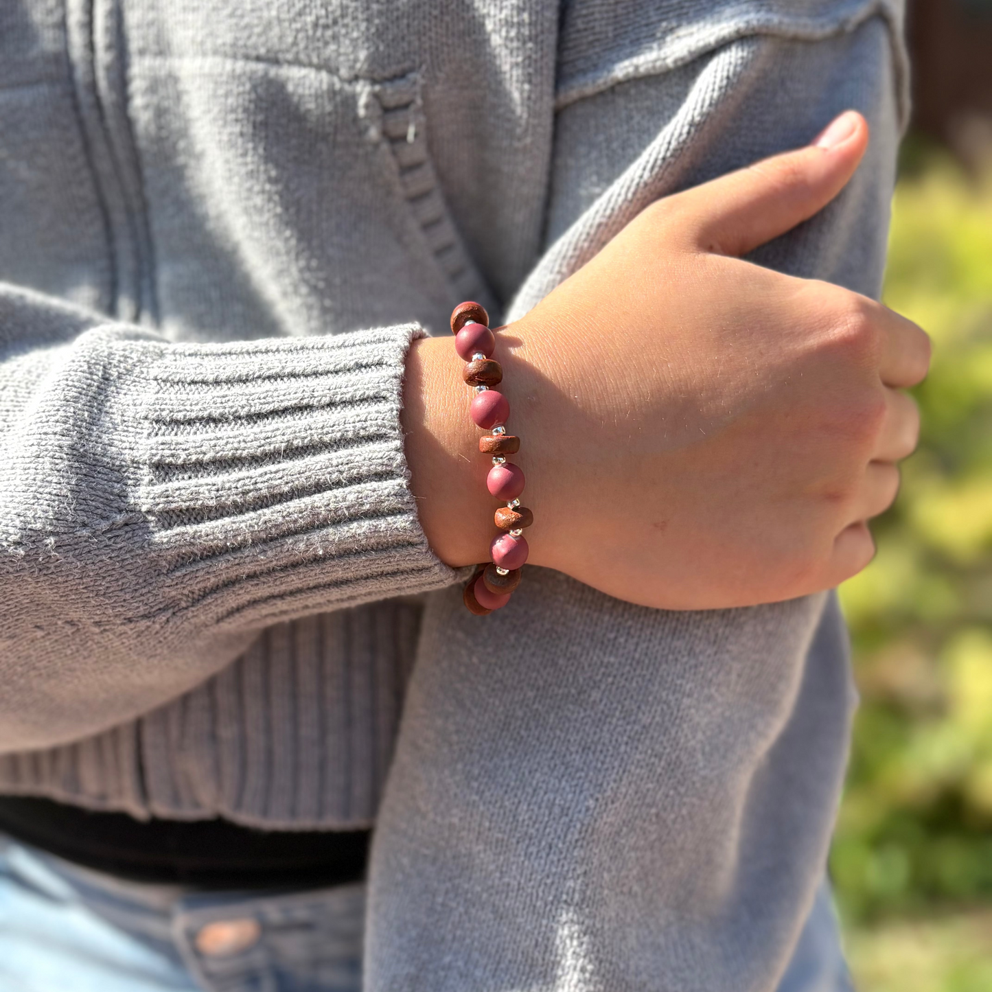 Apple Butter Beaded Bracelet