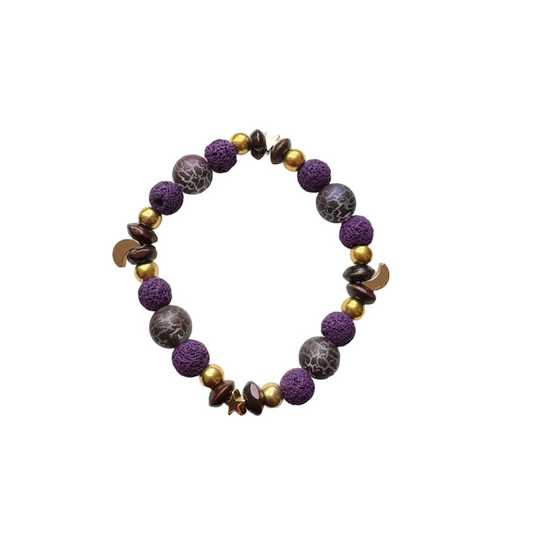 October Night Sky Beaded Bracelet