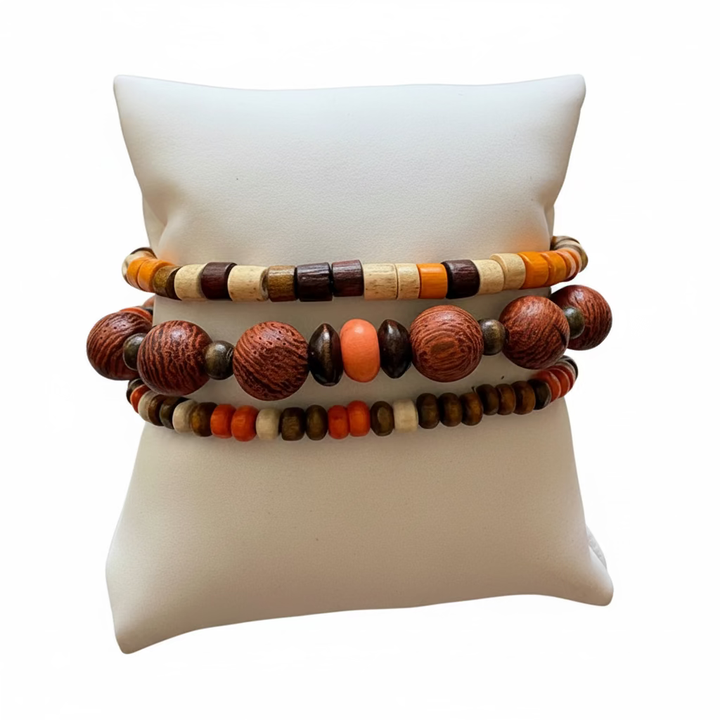 Amber Forrest Beaded Bracelet Stack