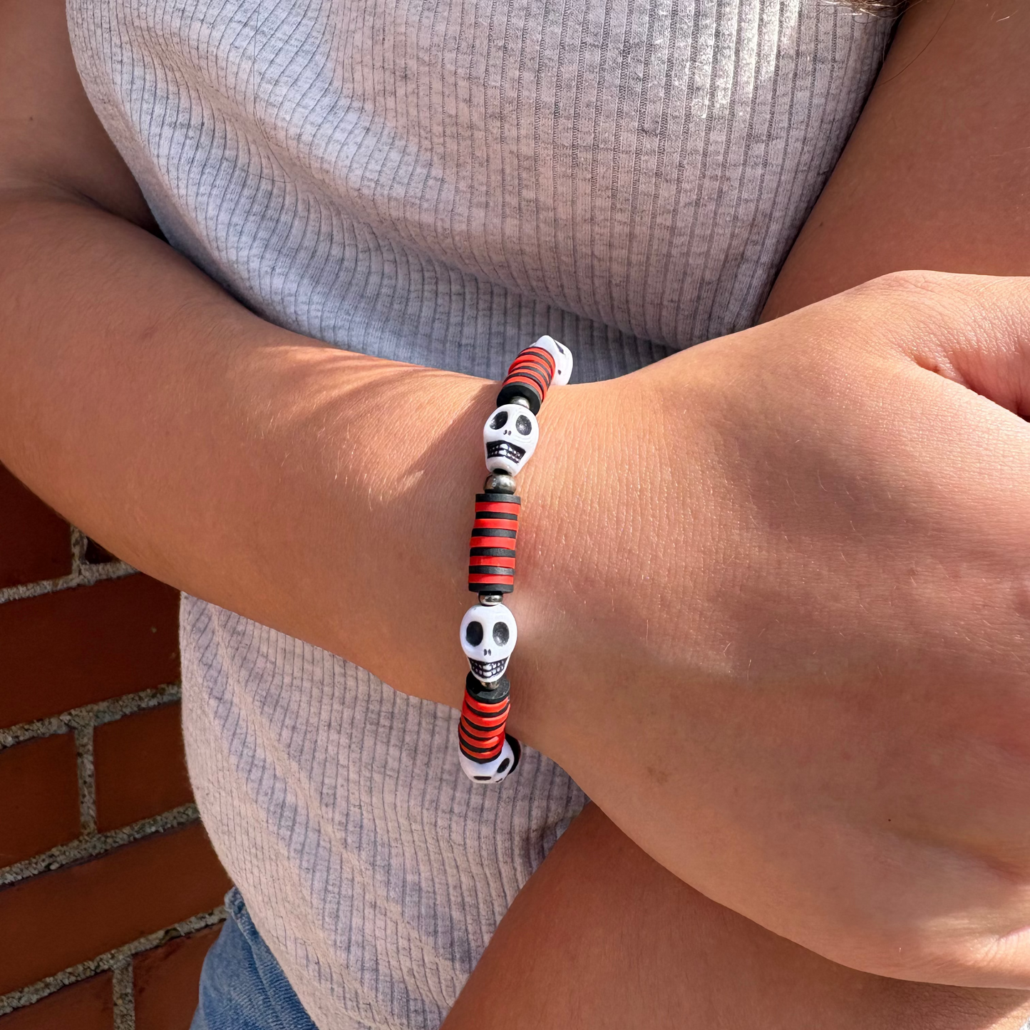 Skull Beaded Bracelet