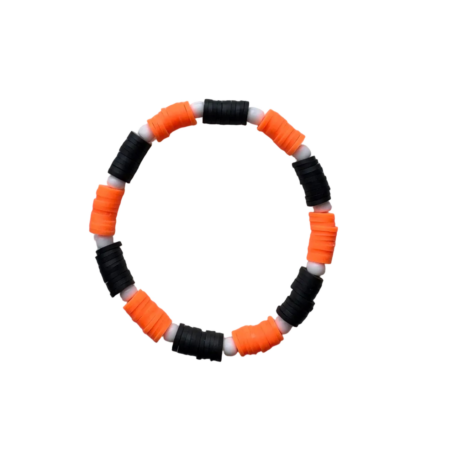 Black and Orange Beaded Bracelet