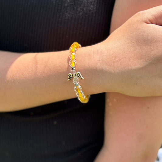 Thin Gold Line Beaded Bracelet
