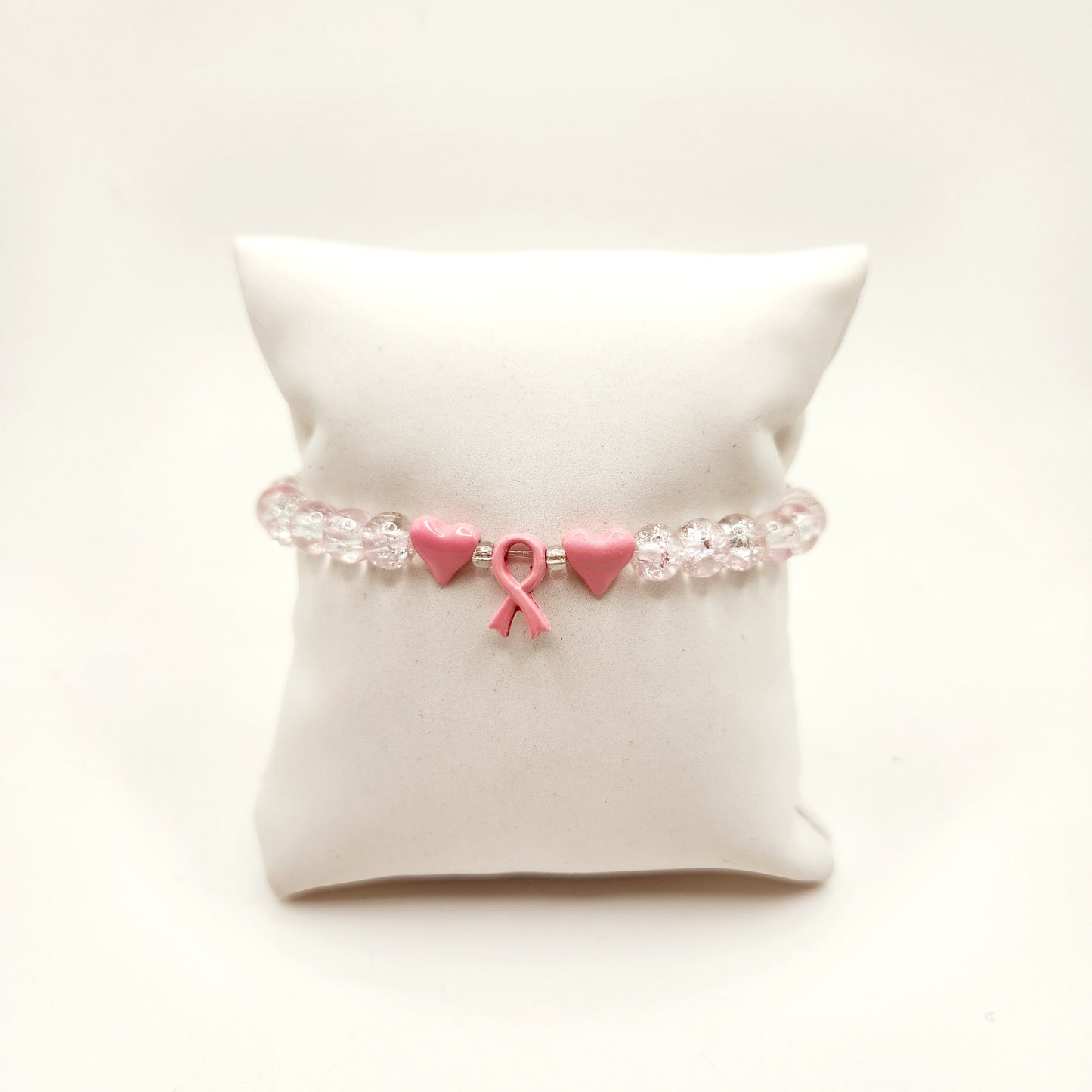 Breast Cancer Awareness Beaded Bracelet