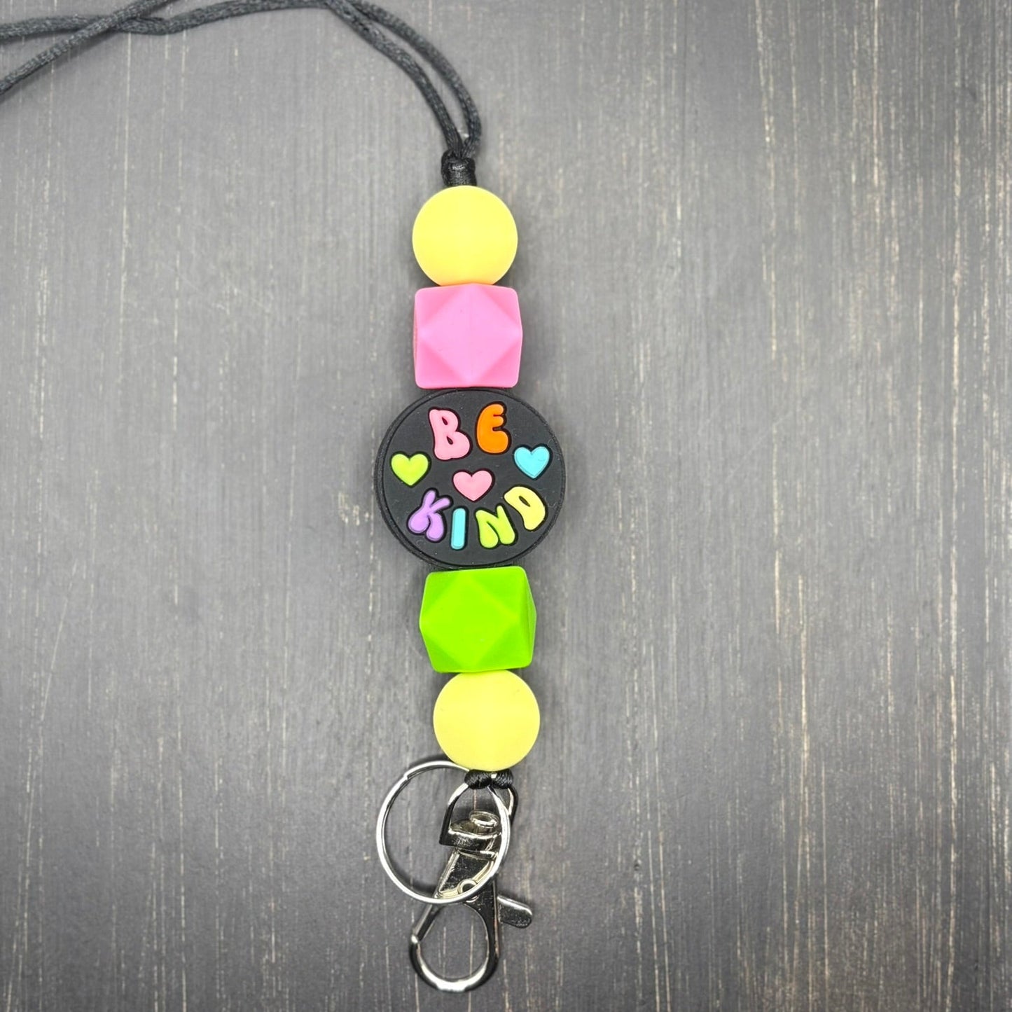 Be Kind Silicone Beaded Lanyard