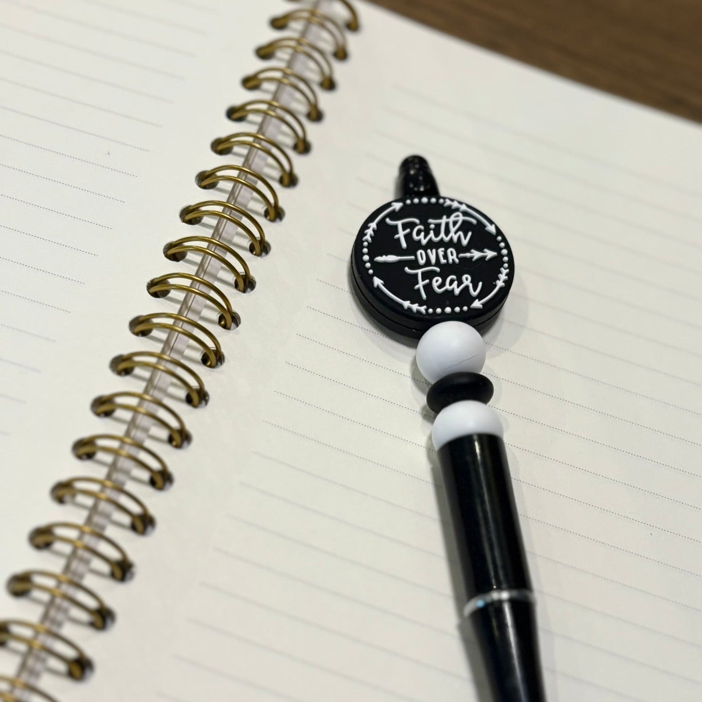 Faith Over Fear Beaded Pen