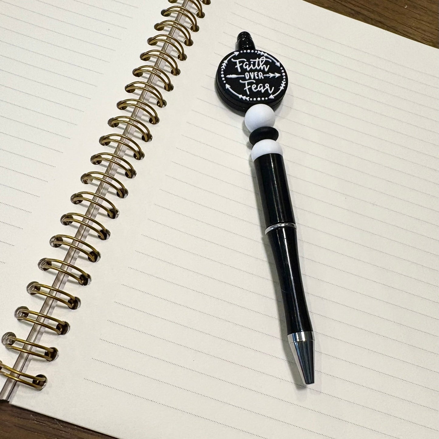 Faith Over Fear Beaded Pen